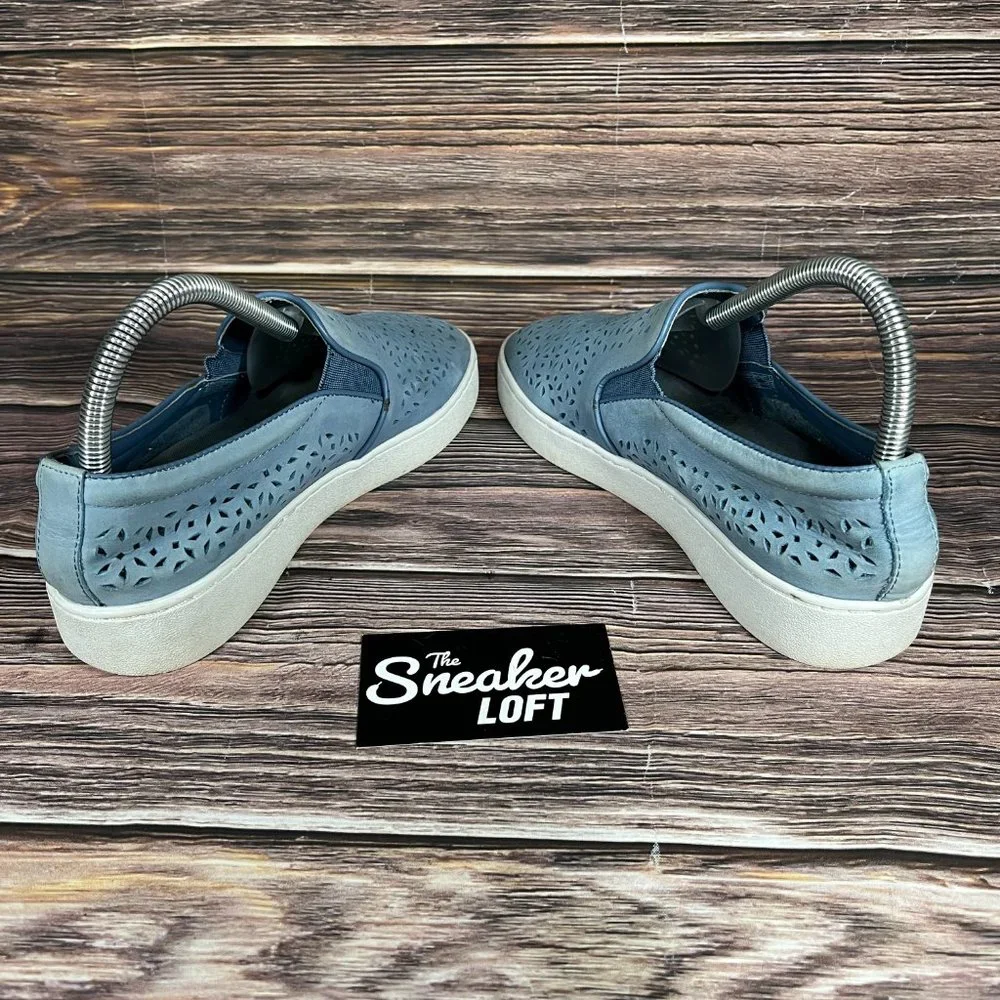 Vionic Midi Perforated Women's Blue Suede Slip On Shoes‎